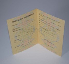 Свидетельство о Браке 1991г РСФСР в Ростове-на-Дону